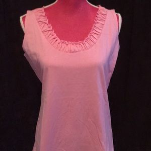 Cottage Street L poly/cotton pink tank NWT